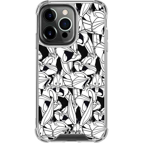 Looney Tunes Bugs Bunny Super Sized Pattern iPhone 16 Pro Clear Case